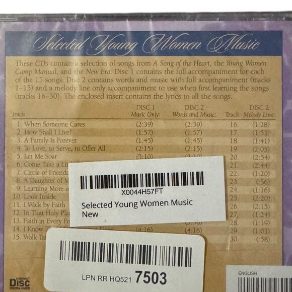 Selected Young Women Music Words & Music 15 Tracks 2006 New Sealed - Picture 2 of 3
